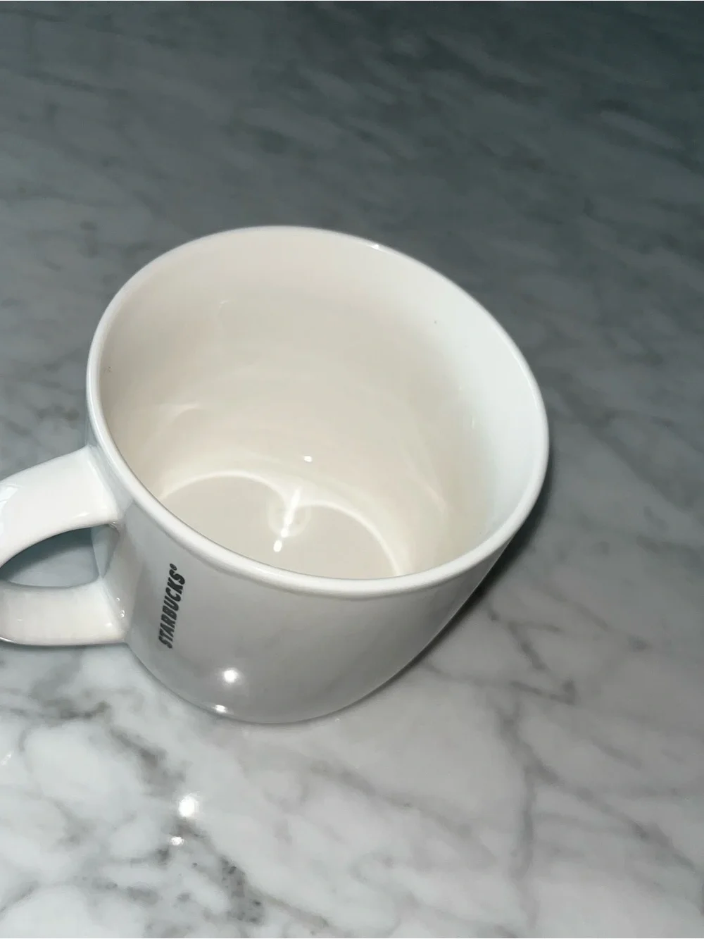Starbucks fill your cup mug white gold